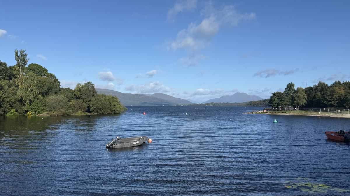 Loch Lomond from Balloch on a bright autumn day